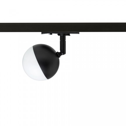 RENDL 1-Phasen-Lichtsysteme LYRA für 1-Phasen-Stromschiene schwarz milchfarbenes Acryl 230V LED 5W 3000K R14427 1