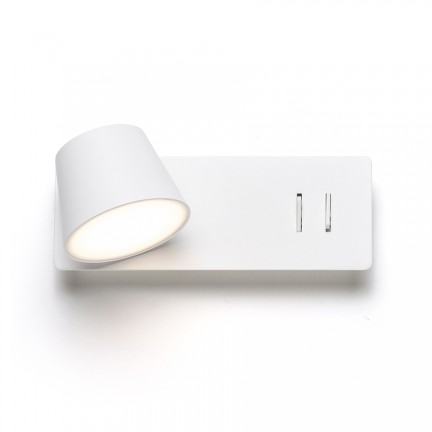 RENDL Spotleuchte AMADEUS Wandhalterung mit Hintergrundbeleuchtung weiß 230V LED 4+6W 3000K R14521 1