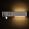 RENDL Spotleuchte ODEON Wandhalterung mit Hintergrundbeleuchtung weiß 230V LED 8+3W 30° 3000K R14523 3