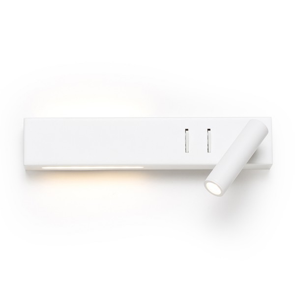 RENDL Spotleuchte ODEON Wandhalterung mit Hintergrundbeleuchtung weiß 230V LED 8+3W 30° 3000K R14523 1