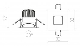 Rona Square Recessed Light Rendl Light Studio